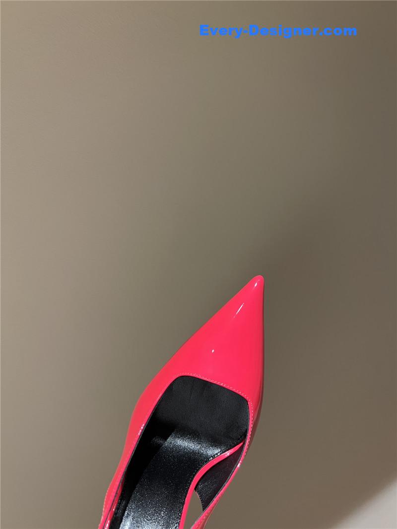 Y51 strap back elastic pointed toe high heel sandals