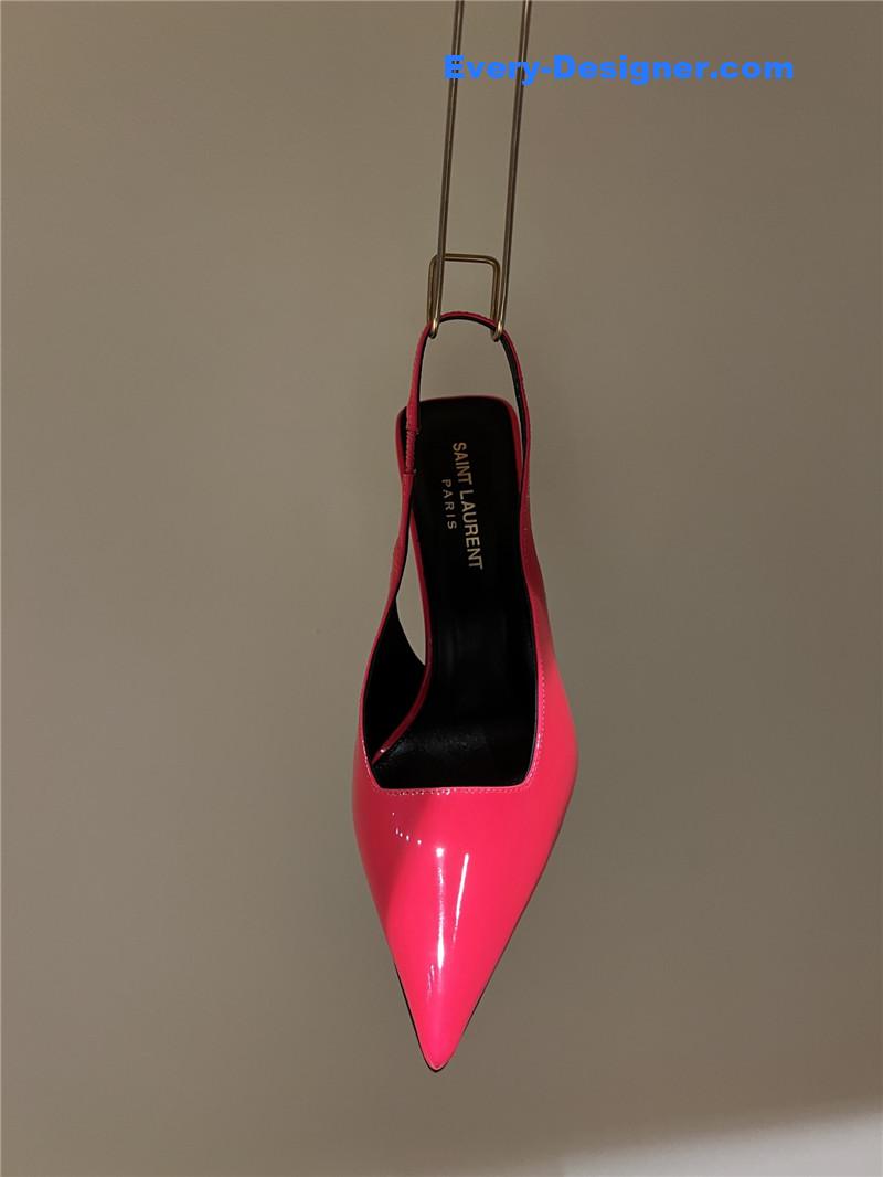 Y51 strap back elastic pointed toe high heel sandals