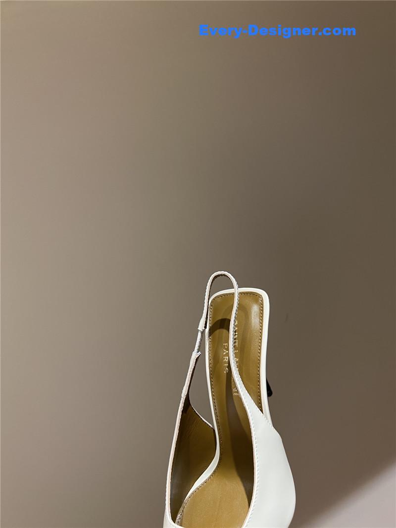 Y51 strap back elastic pointed toe high heel sandals