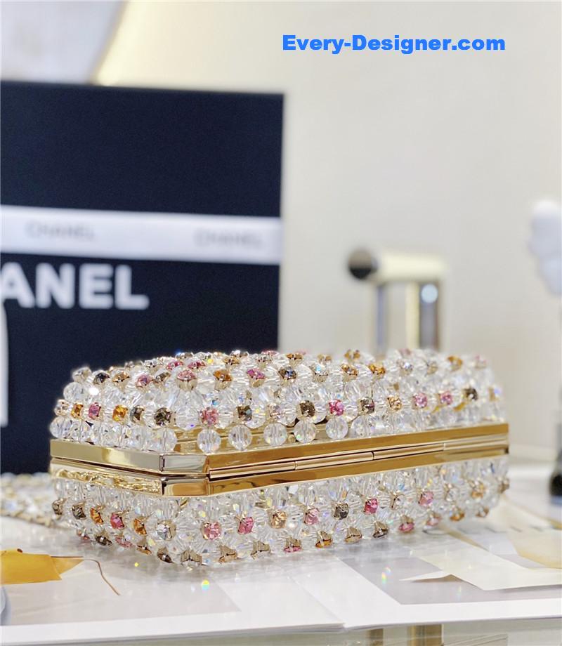 Ch**el glass pearl gem evening bag