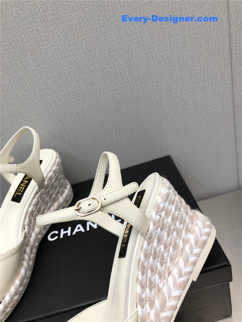 CC Mary Jane hollow wedge sandals