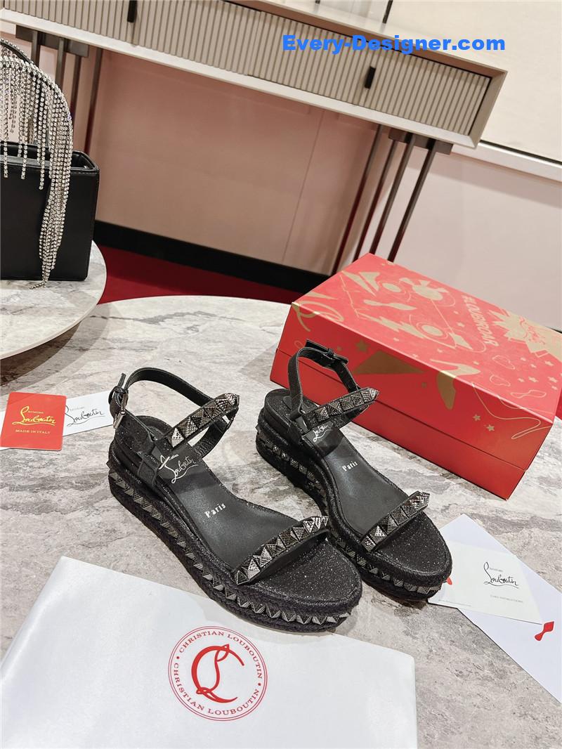 Chr1st1an louboutin wedge sandals