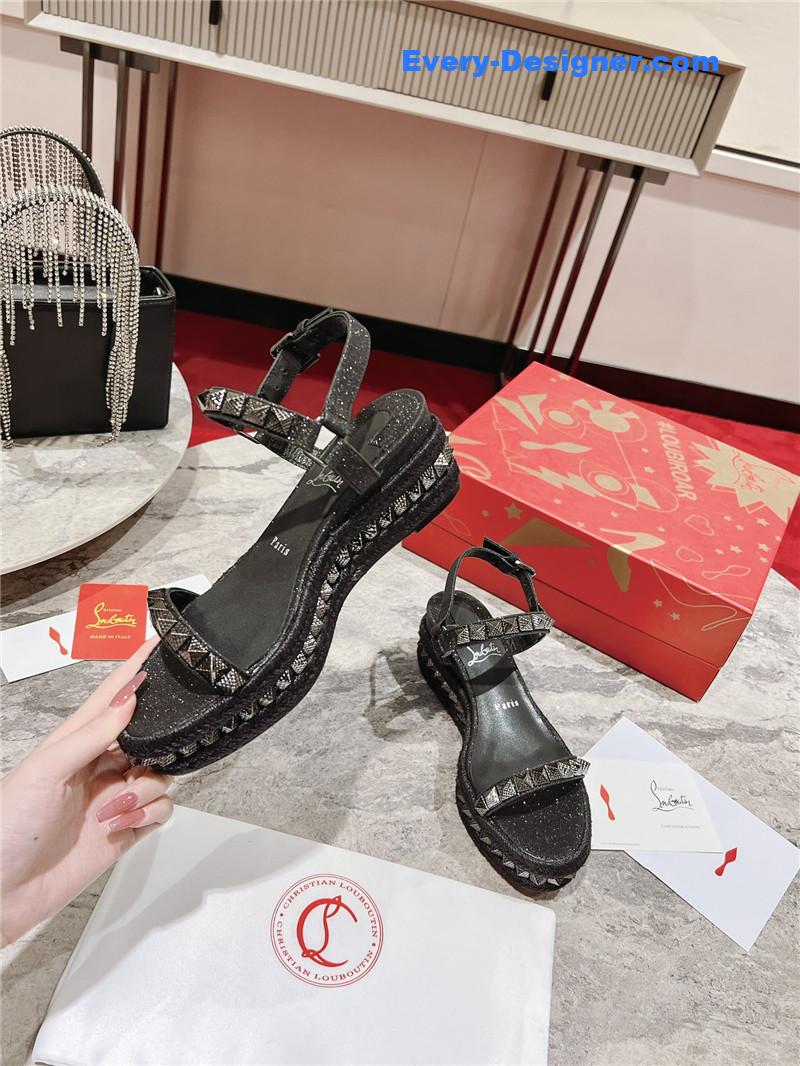 Chr1st1an louboutin wedge sandals