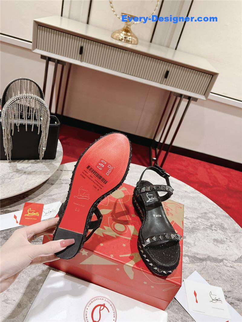 Chr1st1an louboutin wedge sandals