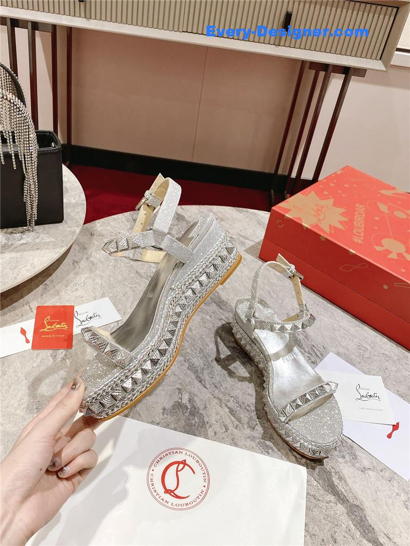 Chr1st1an louboutin wedge sandals
