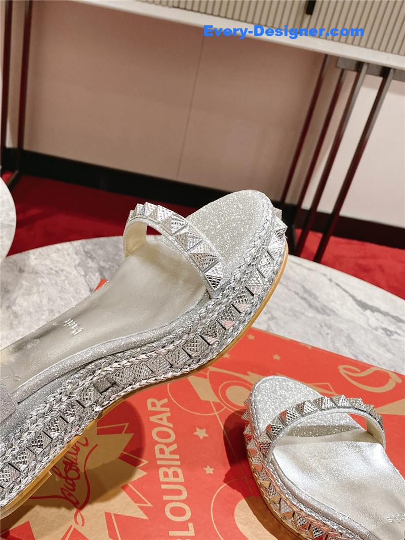 Chr1st1an louboutin wedge sandals