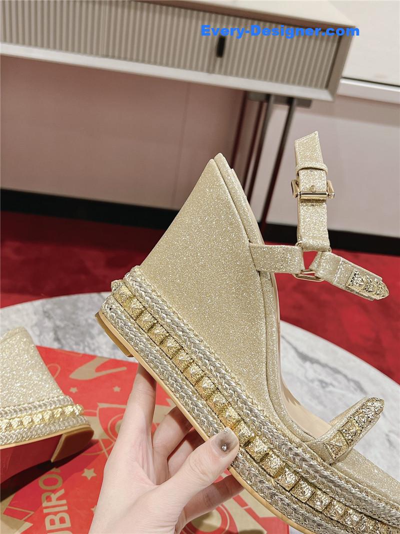 Chr1st1an louboutin wedge sandals