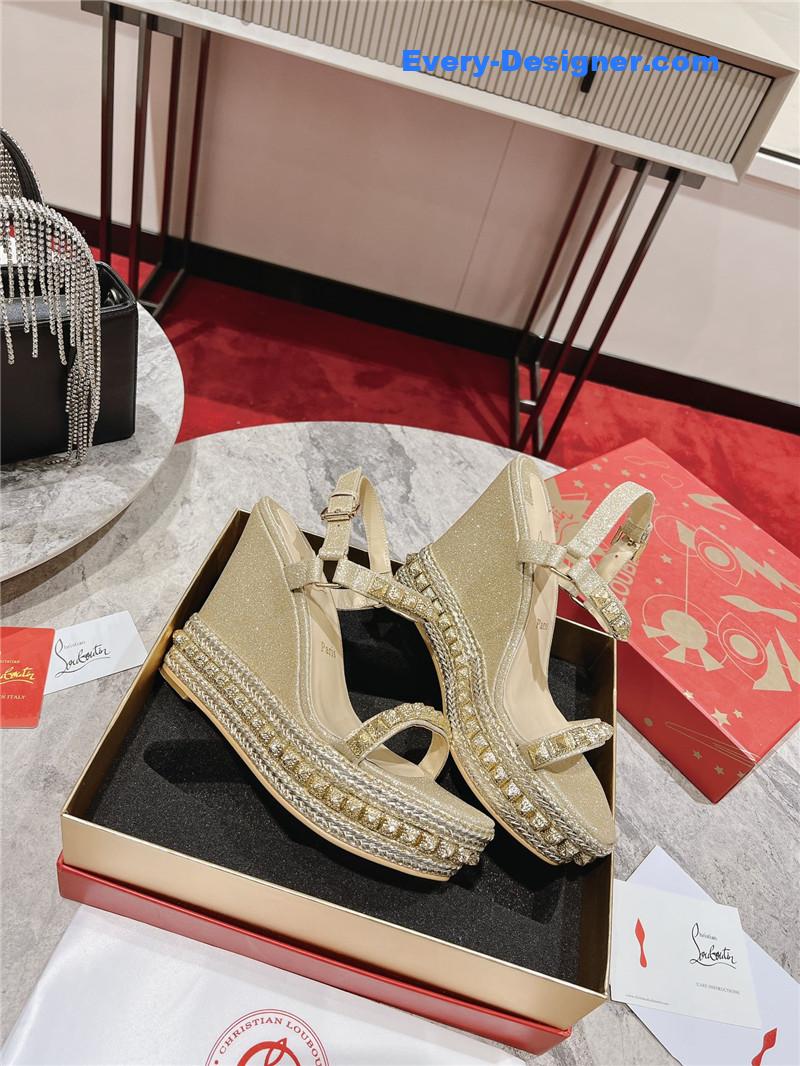 Chr1st1an louboutin wedge sandals