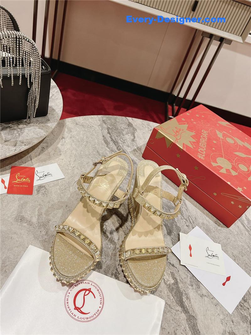 Chr1st1an louboutin wedge sandals