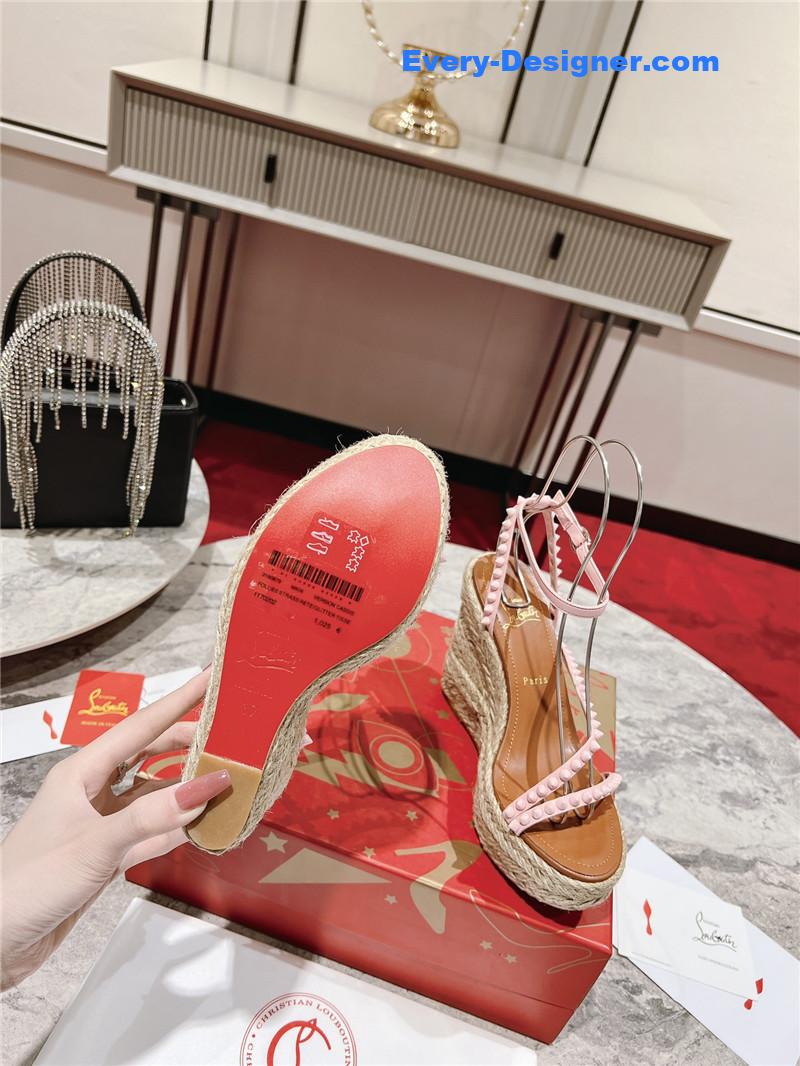 Chr1st1an louboutin wedge sandals