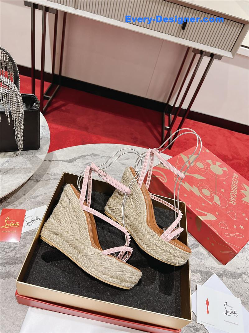 Chr1st1an louboutin wedge sandals