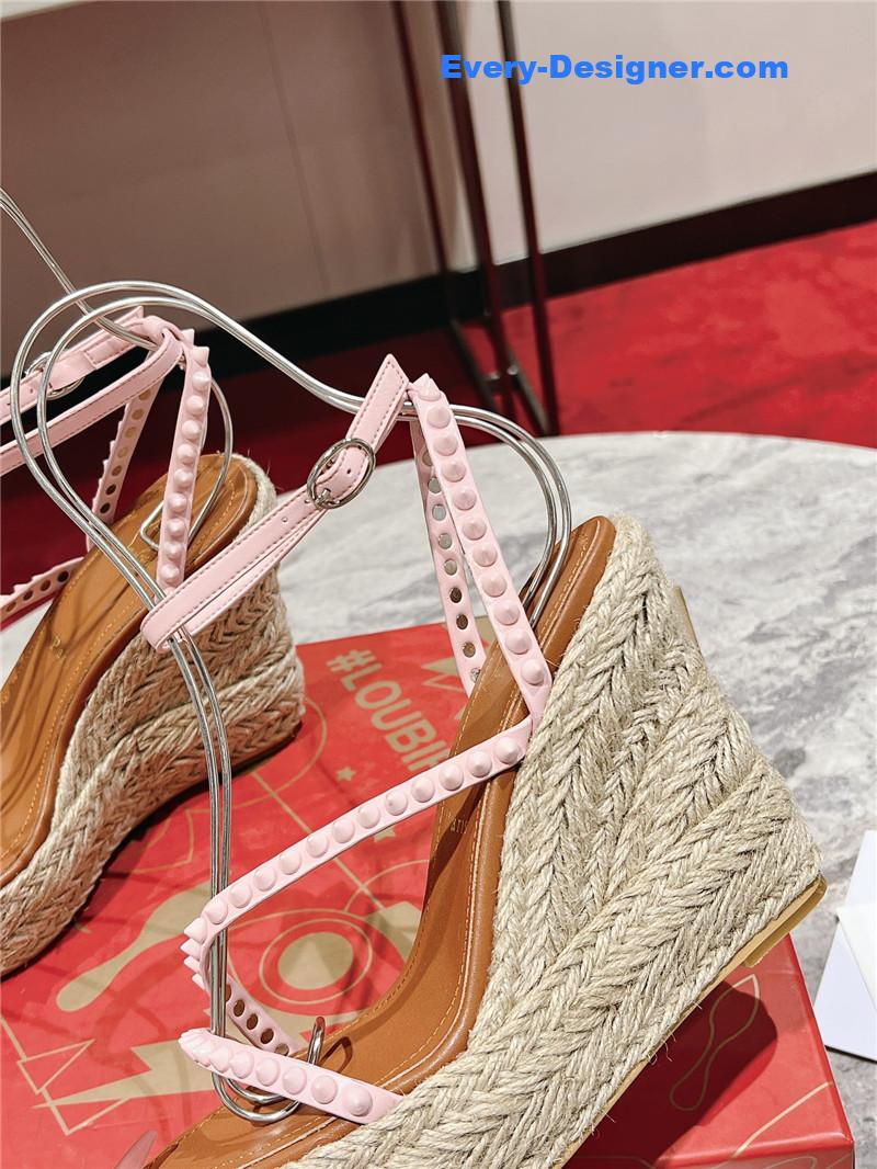 Chr1st1an louboutin wedge sandals