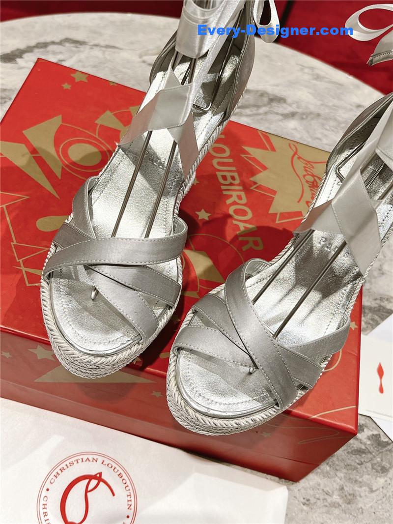 Chr1st1an louboutin wedge sandals