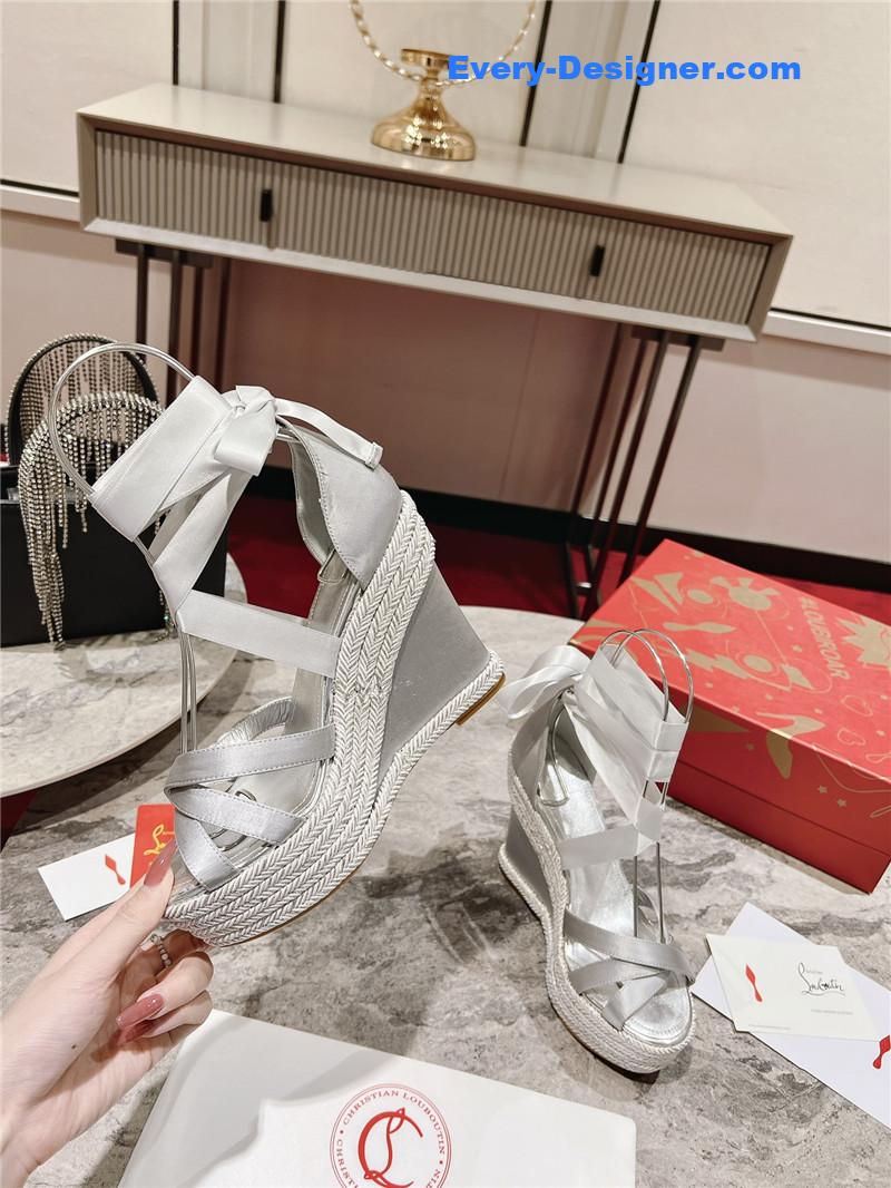 Chr1st1an louboutin wedge sandals