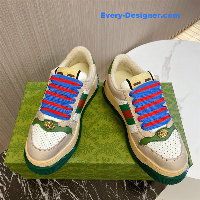 Gvc*1 double screener leather sneakers
