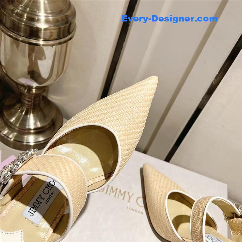 J1m*y Ch00 buckle heeled sandals