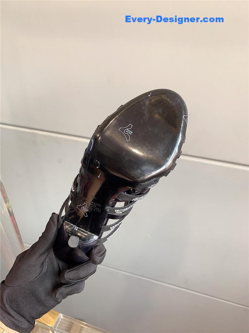 Va1e*ntin0 rhinestone high heel slippers