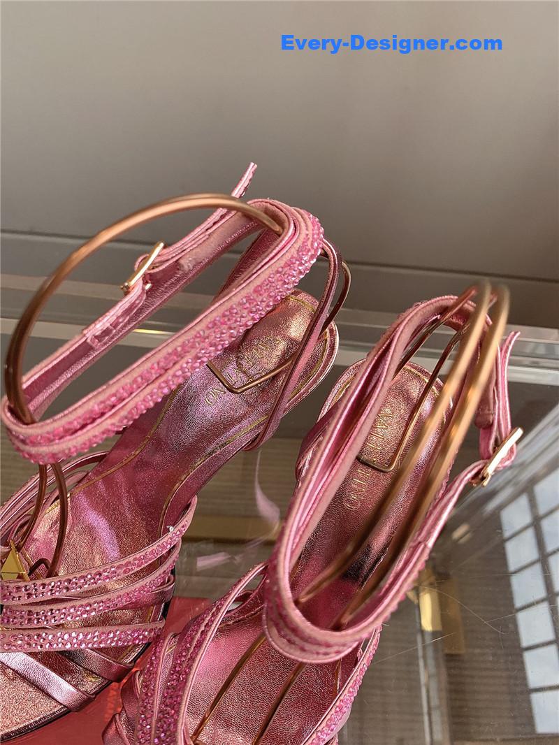 Va1e*ntin0 rhinestone high heel sandals