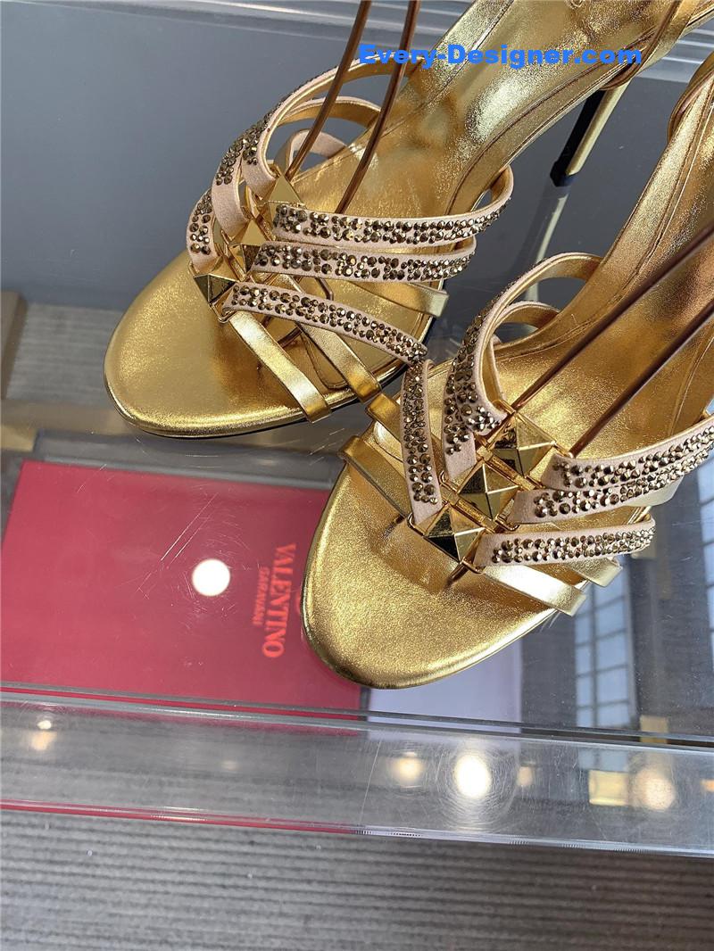Va1e*ntin0 rhinestone high heel sandals