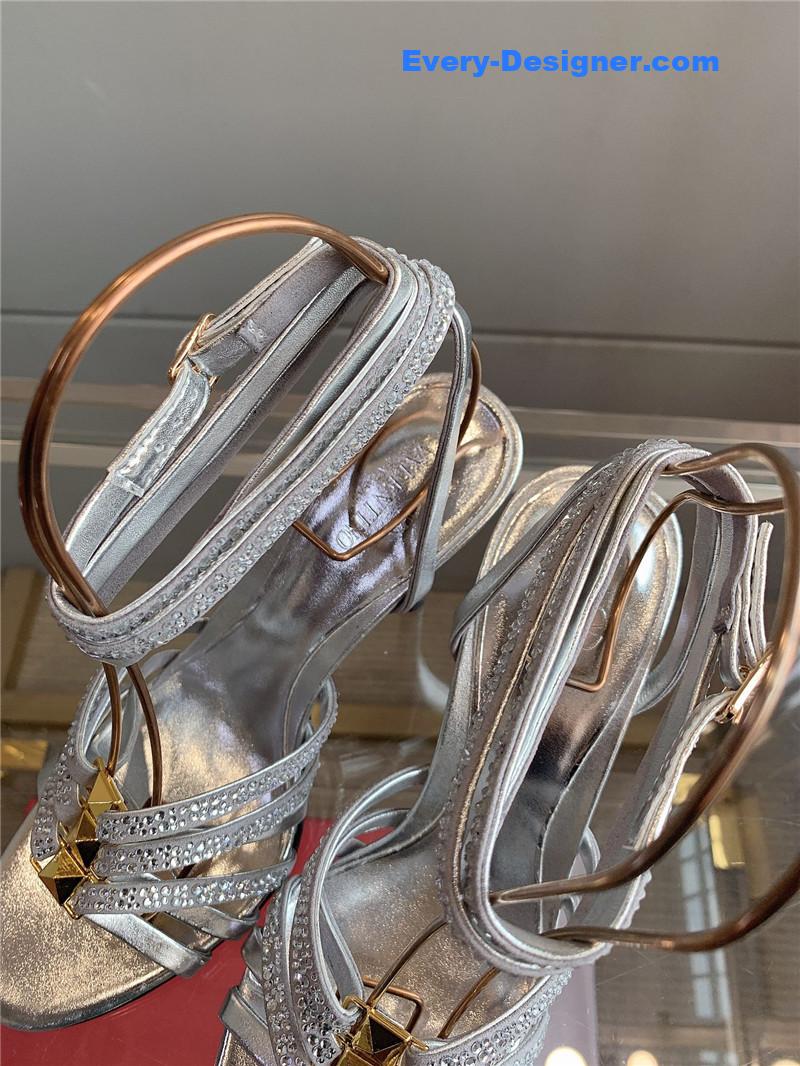 Va1e*ntin0 rhinestone high heel sandals