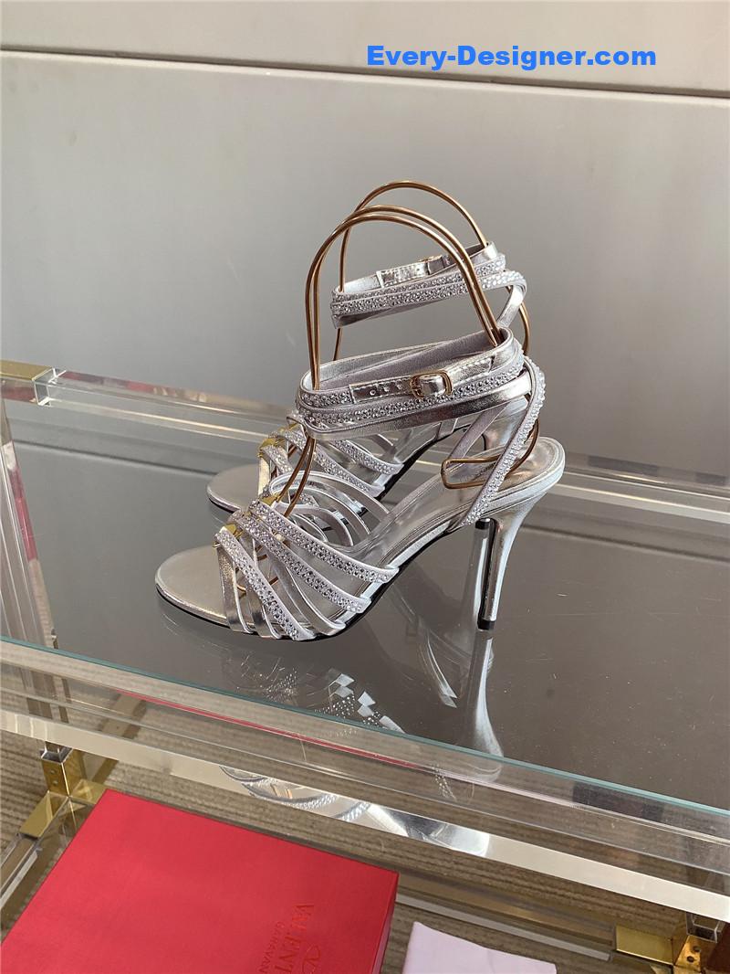 Va1e*ntin0 rhinestone high heel sandals