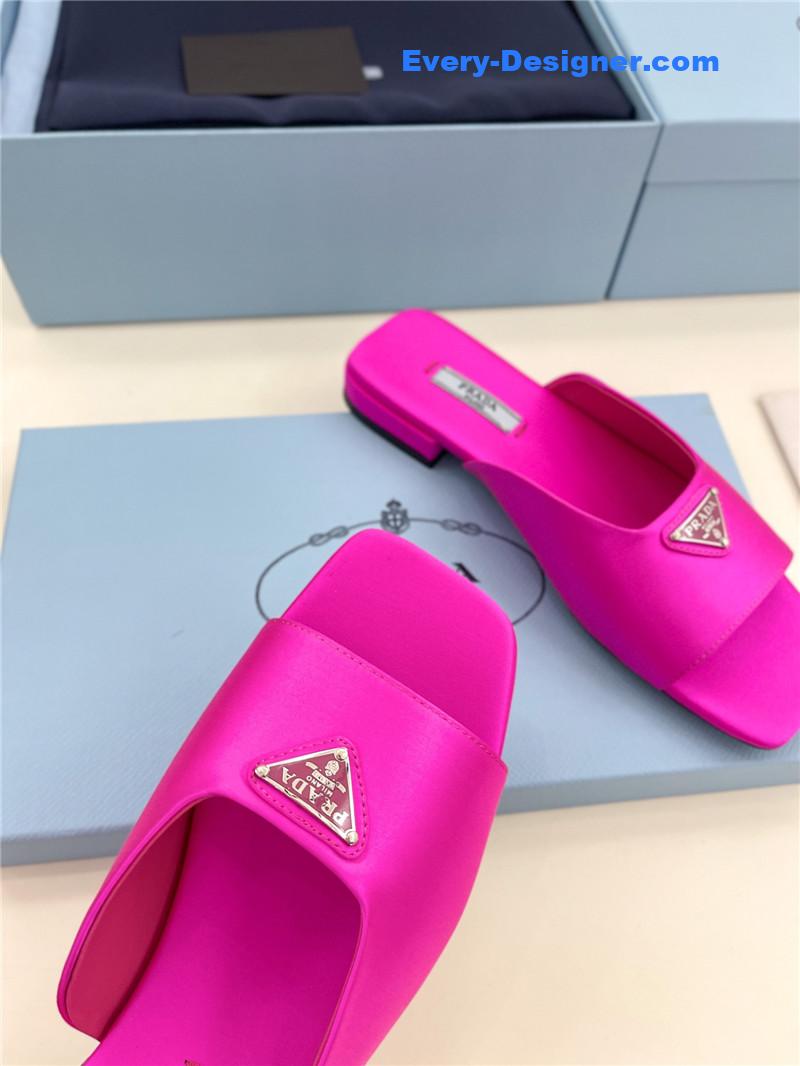 Pra*a catwalk style triangle buckle slippers