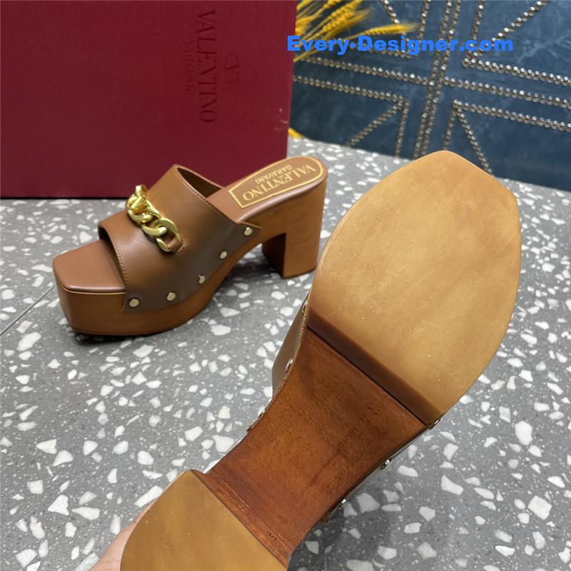 Va1e*ntin0 metal chain high heel sandals