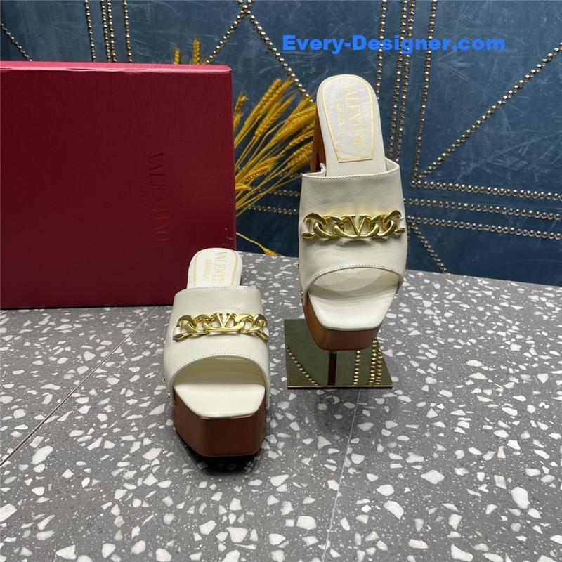 Va1e*ntin0 metal chain high heel sandals