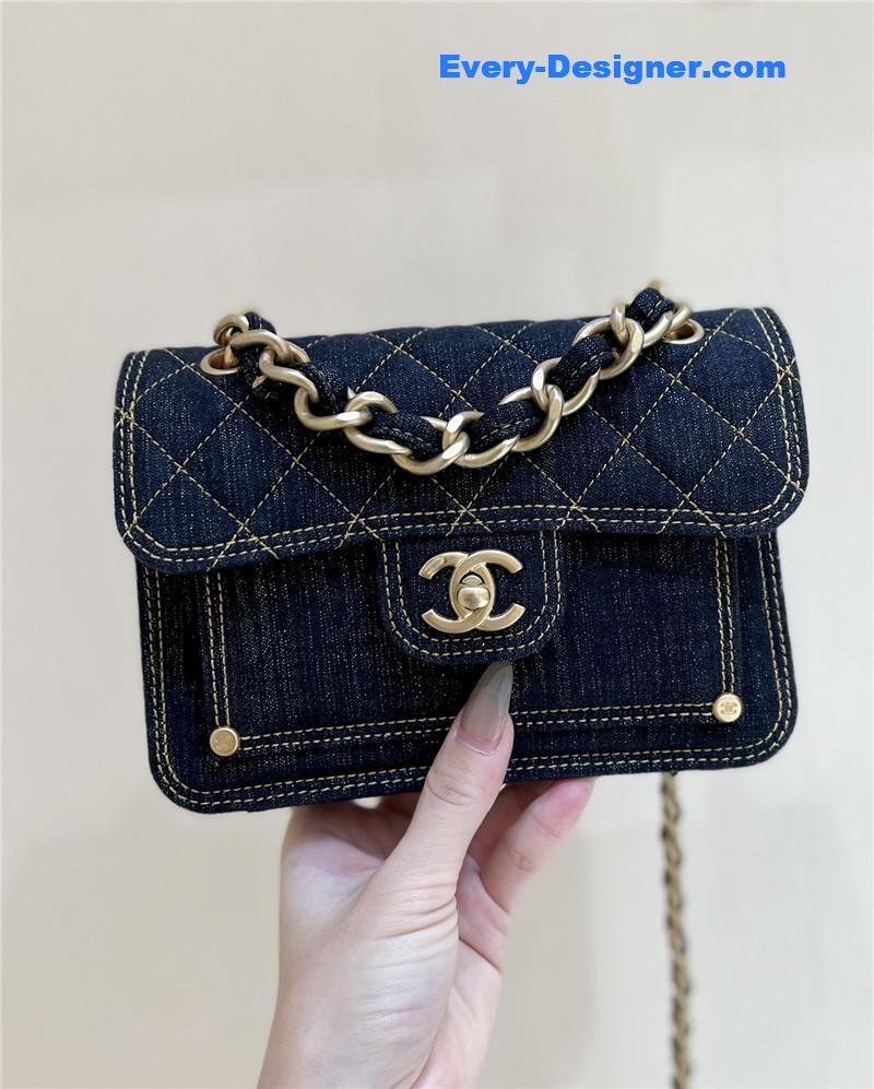 Ch**el denim messenger bag