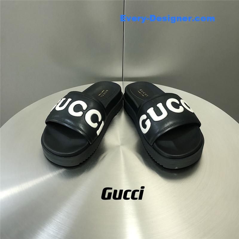 Gvc*1 letter logo platform slippers