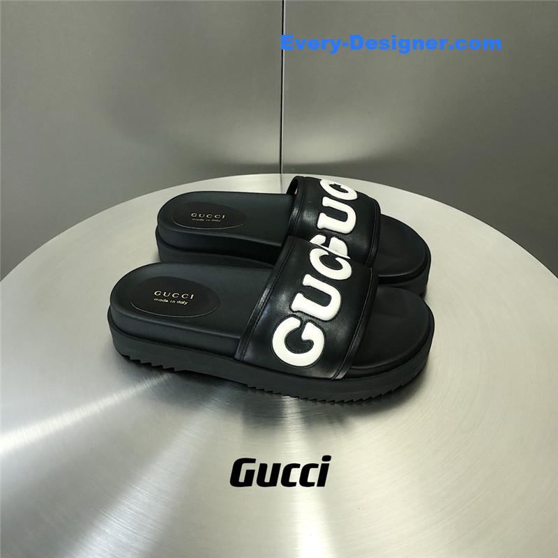 Gvc*1 letter logo platform slippers