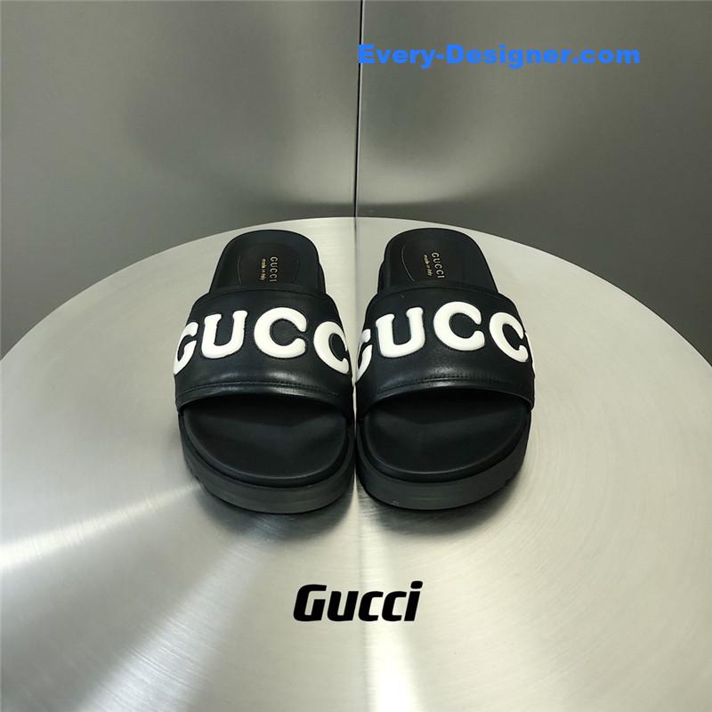 Gvc*1 letter logo platform slippers