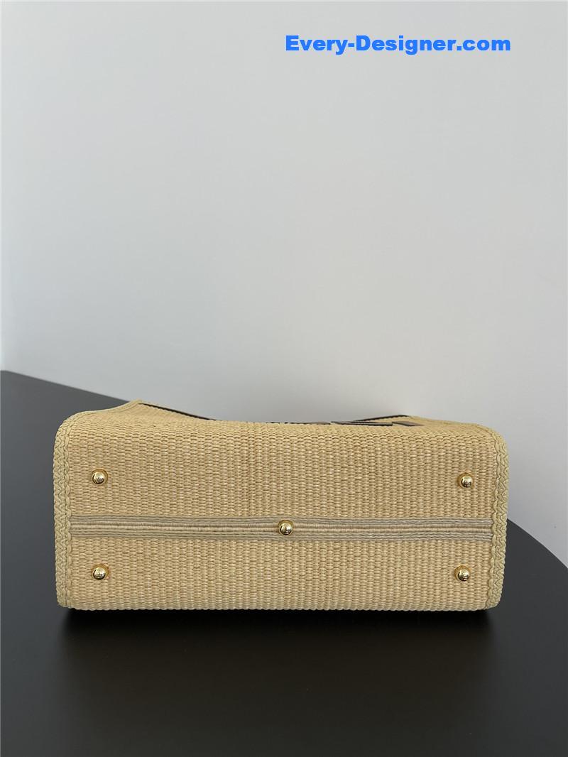 F**di sunshine straw shopping bag