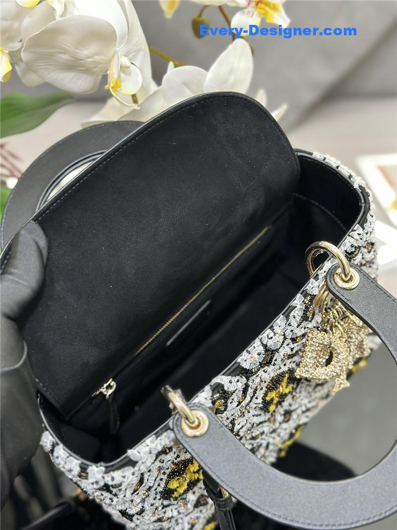lady D10r limited edition embroidered bead bag