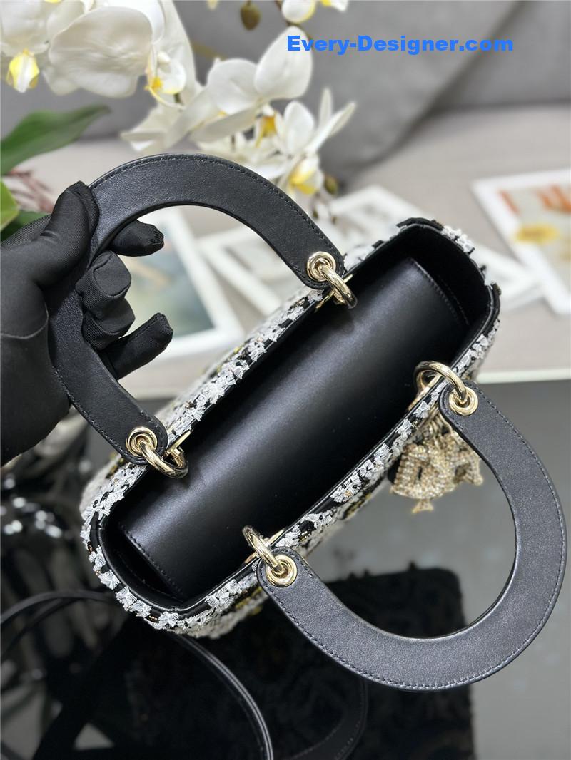 lady D10r limited edition embroidered bead bag