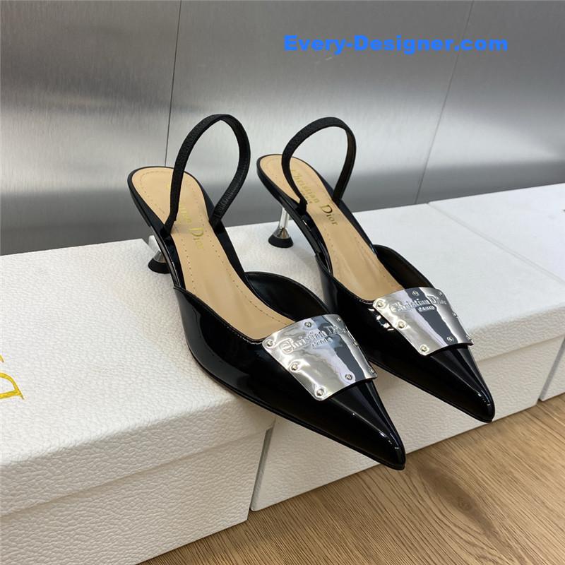 D10r cd letter logo high heel sandals