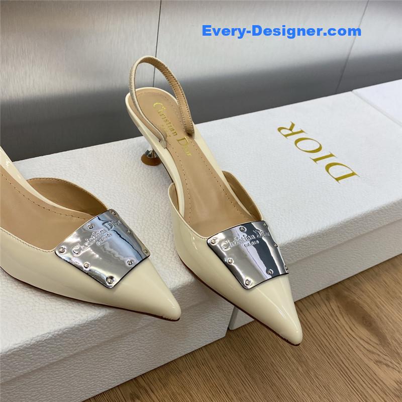 D10r cd letter logo high heel sandals