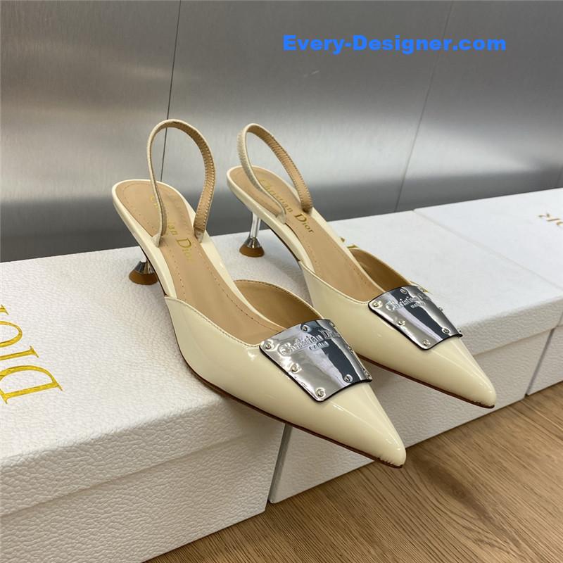 D10r cd letter logo high heel sandals