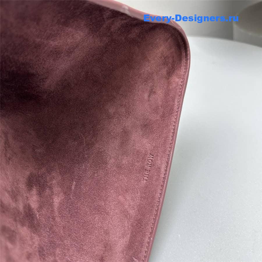 The R0w margaux 15 suede bag in burgundy