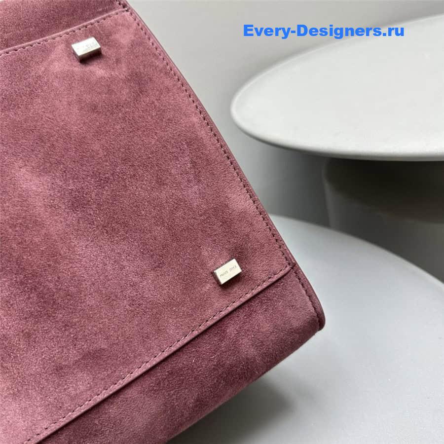 The R0w margaux 15 suede bag in burgundy