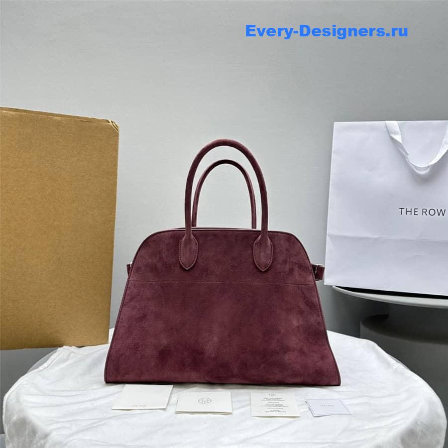 The R0w margaux 15 suede bag in burgundy