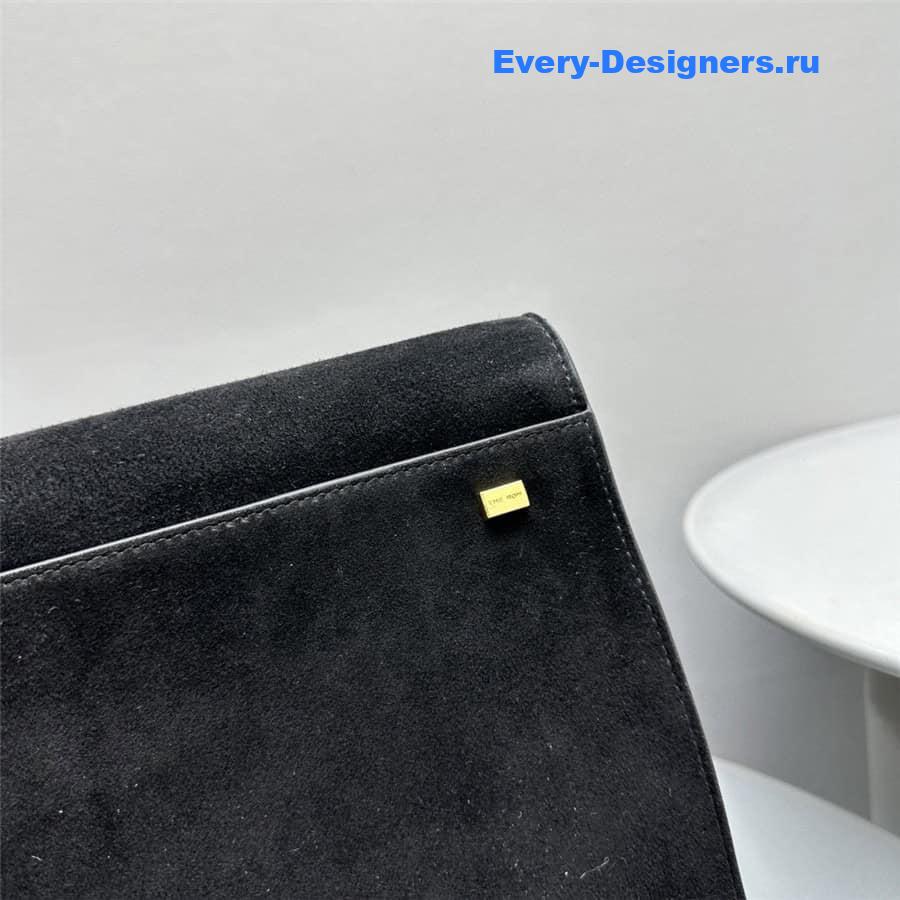 The R0w soft margaux 15 bag in black suede