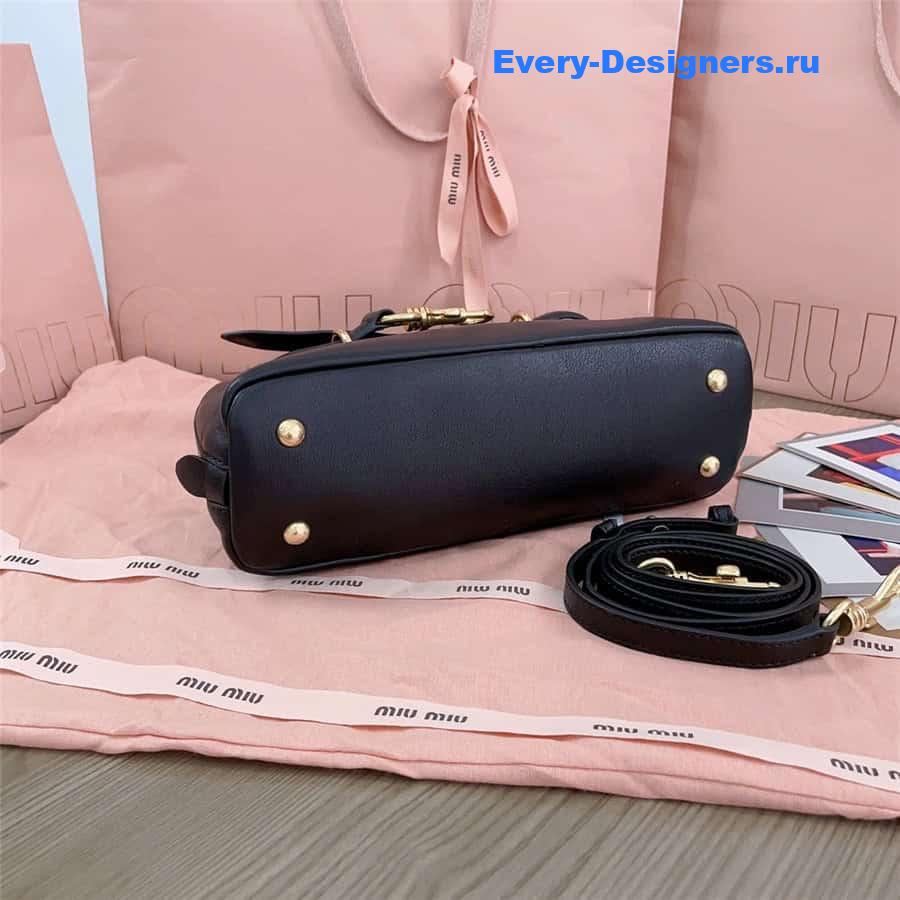 Miu Miu Aventure Black Nappa Leather Bag