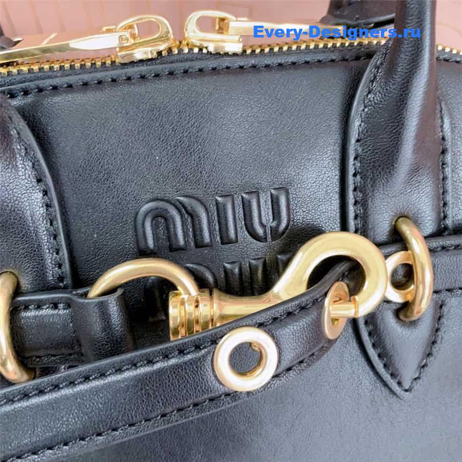 Miu Miu Aventure Black Nappa Leather Bag