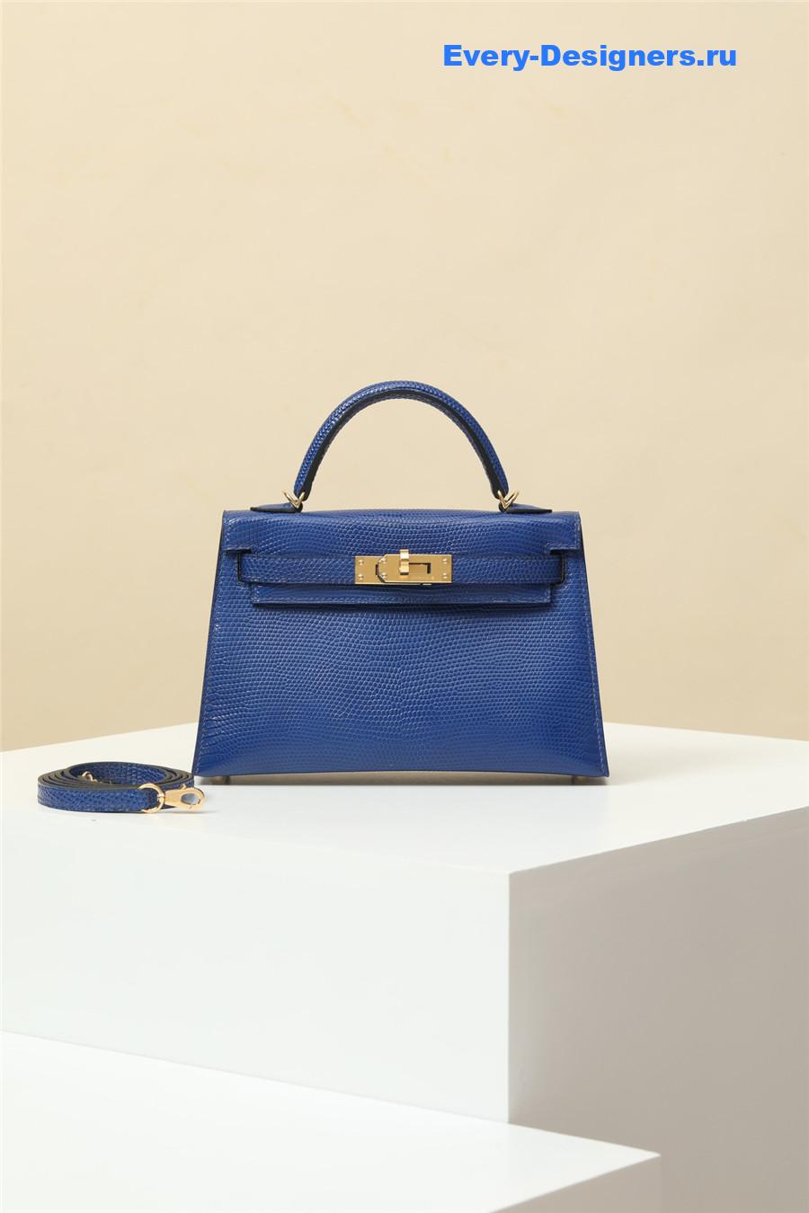 Hermes Mini Kelly 19 Blue