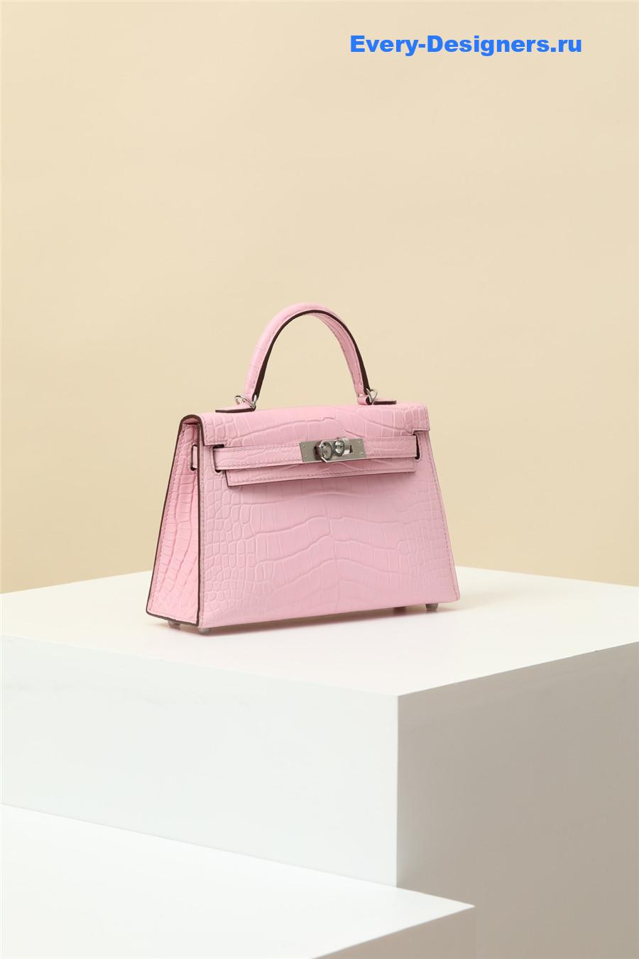 Hermes Alligator Mini Kelly 19 Pink