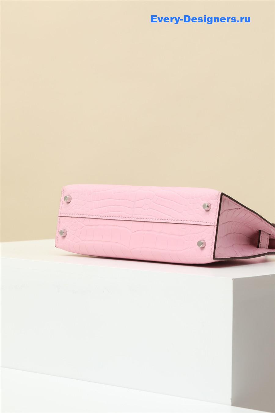 Hermes Alligator Mini Kelly 19 Pink