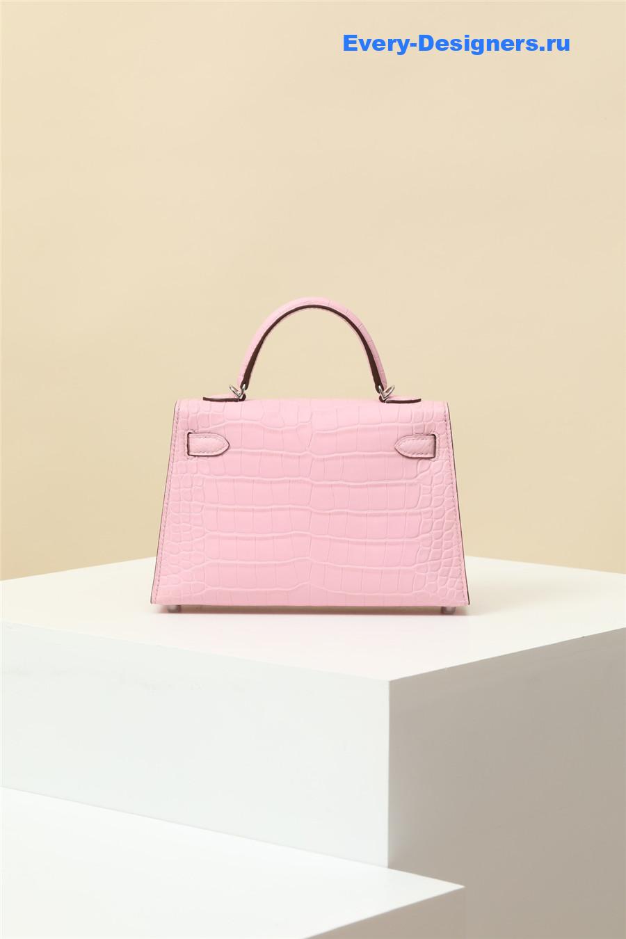Hermes Alligator Mini Kelly 19 Pink