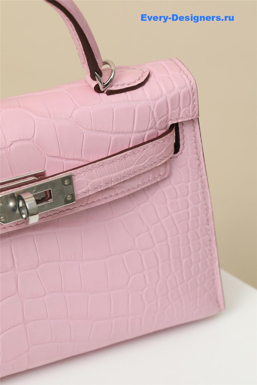 Hermes Alligator Mini Kelly 19 Pink