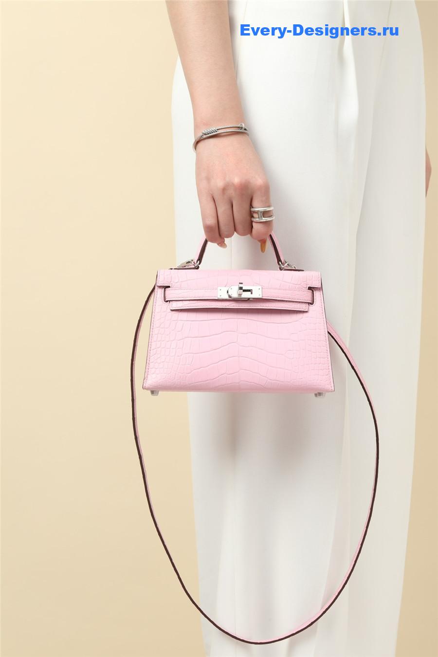 Hermes Alligator Mini Kelly 19 Pink